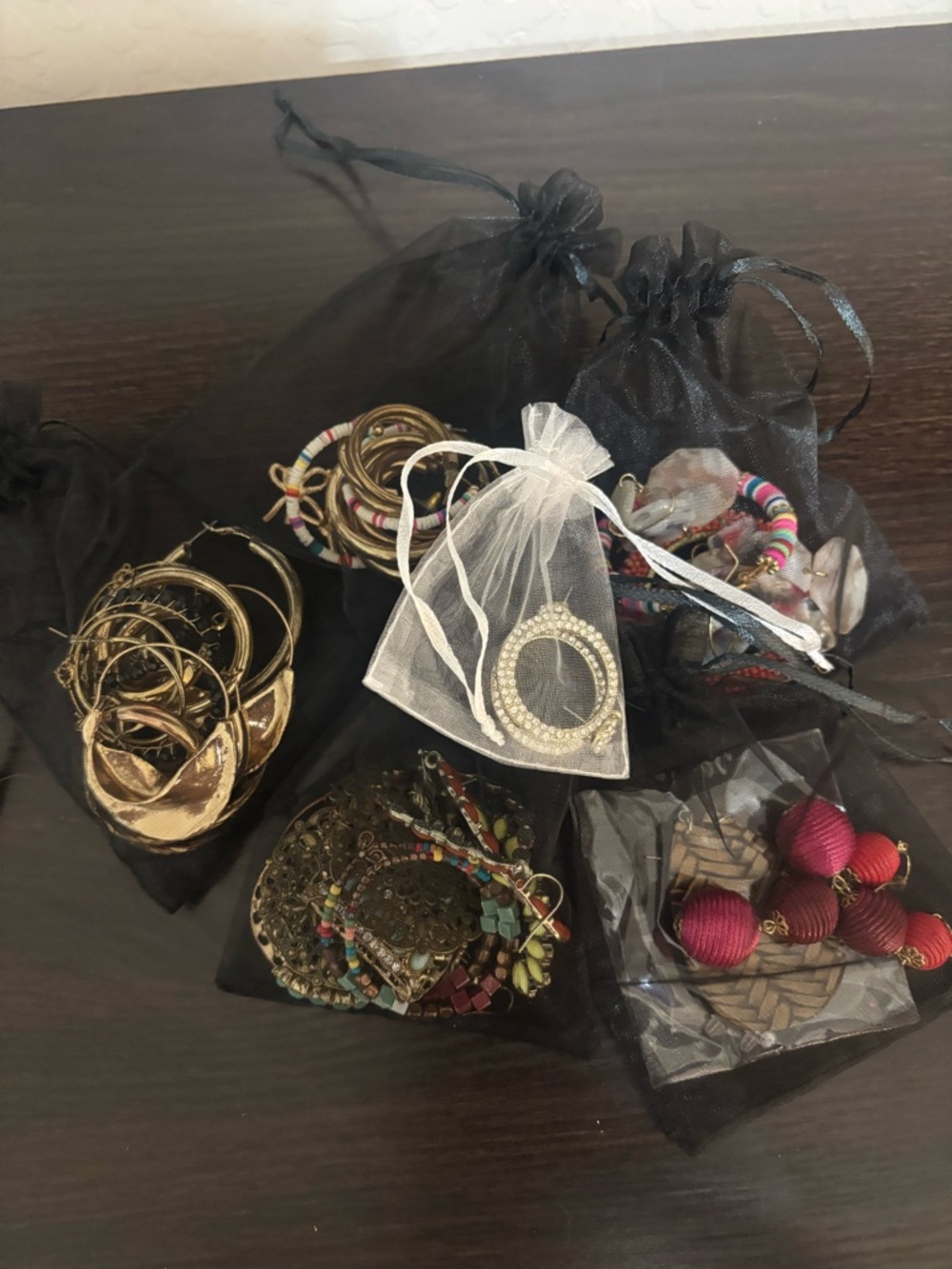 Mixed Lot of Fashion Jewelry - Gold & Multicolor Earrings